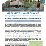 Cambodia Country brief on Climate Change Financing Framework (CCFF)