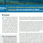 Civil Society collaboration in measuring impact of adaptation investments