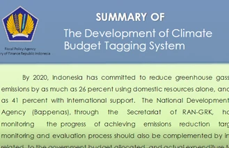 Summary – Development of Indonesia’s